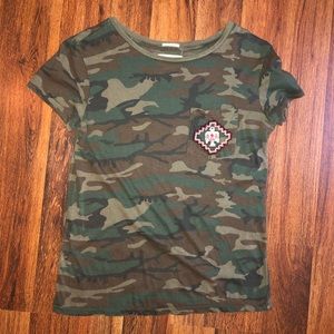 Ralph Lauren, Camo and beaded thunderbird t-shirt